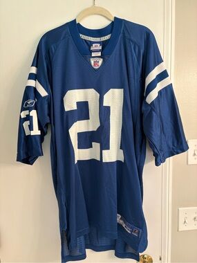 Reebok NFL Indianapolis Colts Bob Sanders #21 Blue Mesh Jersey